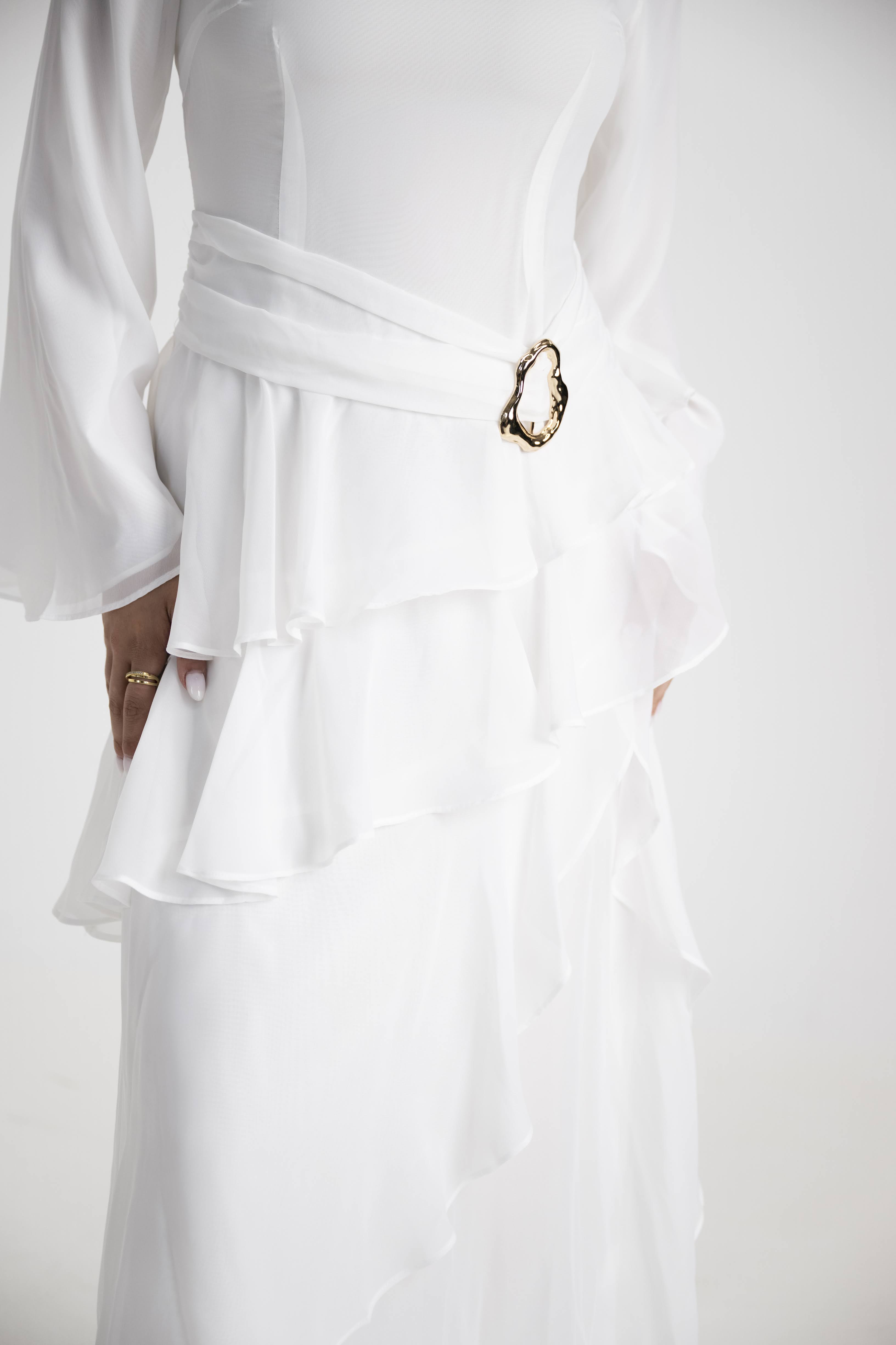 Ada Dress in White Lavanta The Label Ada Dress in White Lavanta The Label