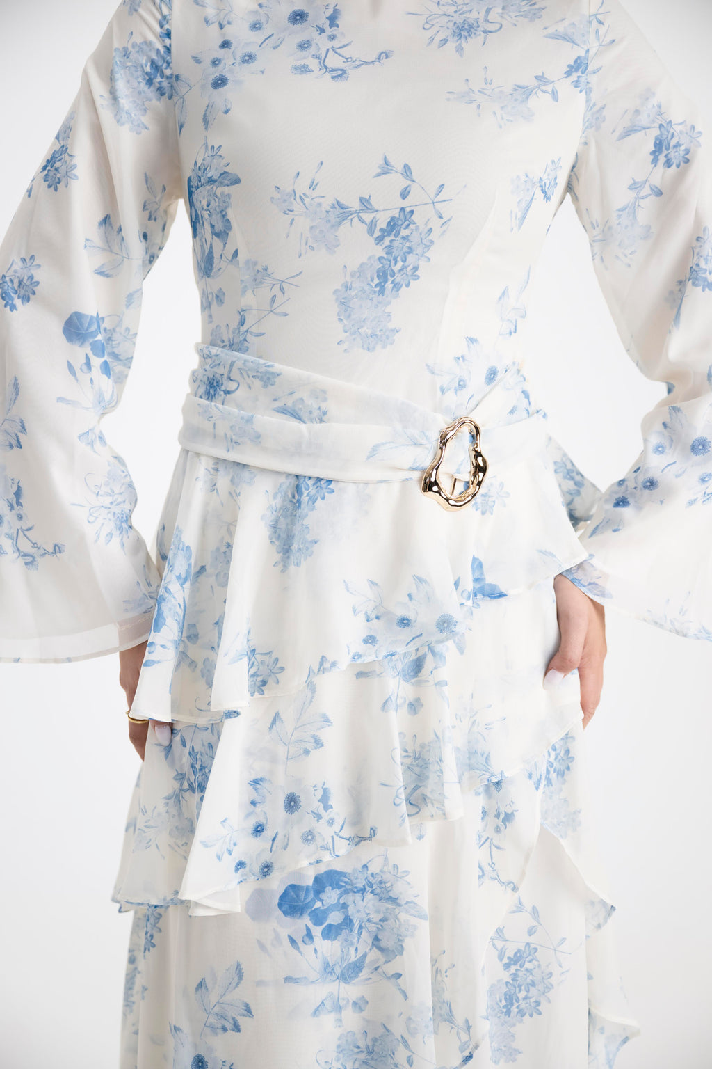 Ada Dress in Blue Floral