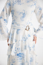 Ada Dress in Blue Floral